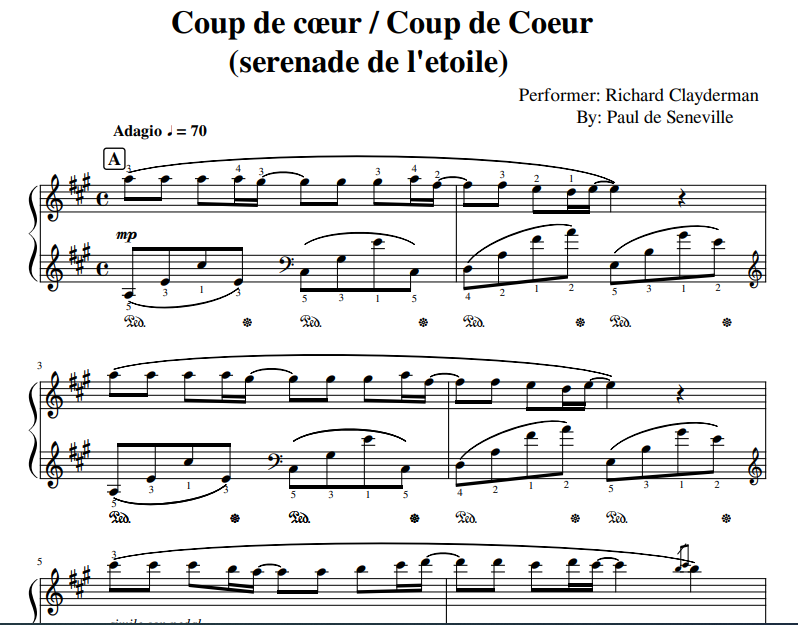 Paul de Seneville - Coup de cœur / Coup de Coeur for piano